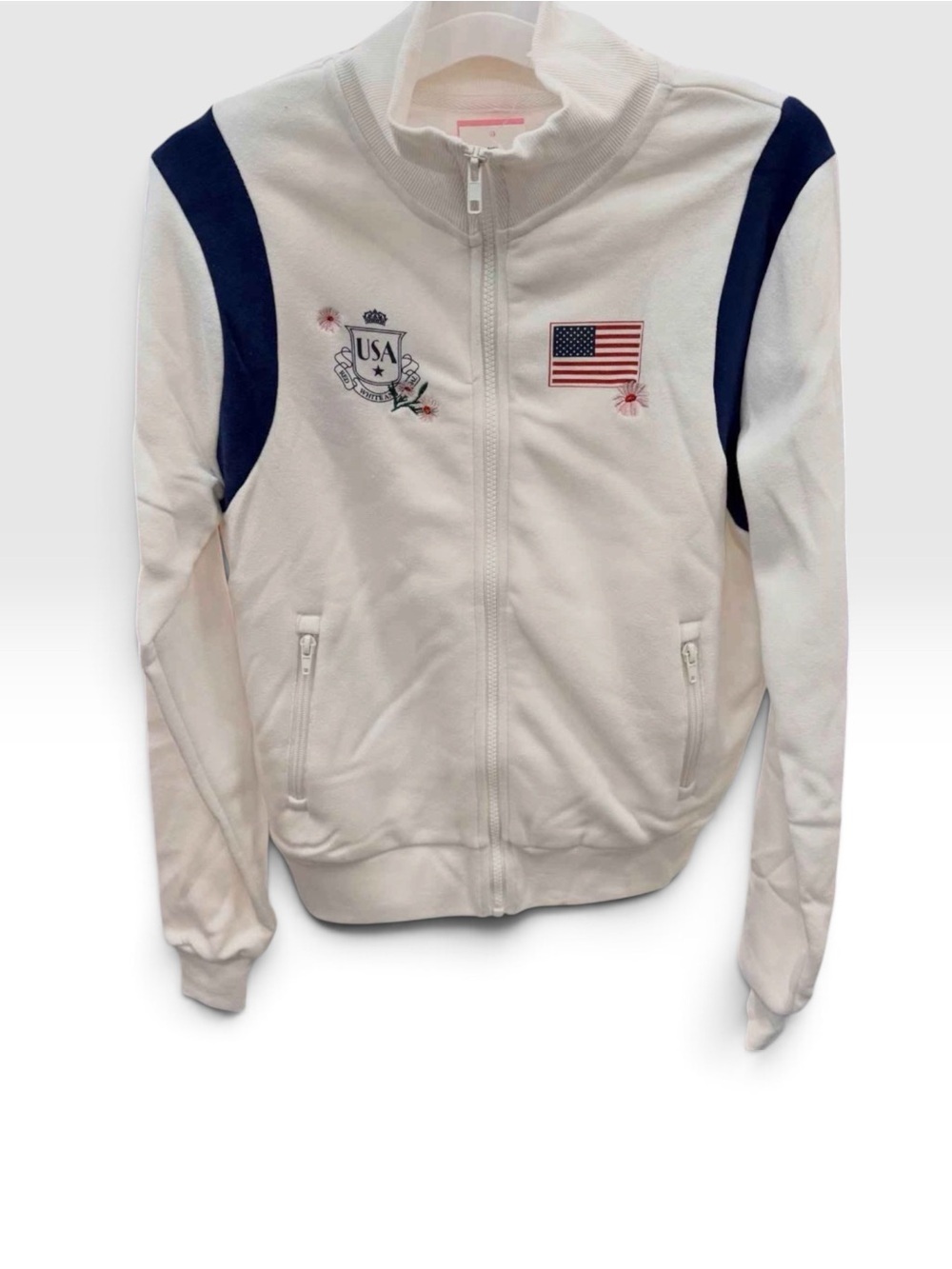 Women’s USA Fleece Athletic Zip Up Sweatshirt. Sz 1X - Picture 3 of 3